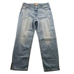 NWT Goldie Blues Women's Legacy Straight Jeans Size 16 Blue Denim Mid-Rise Slit